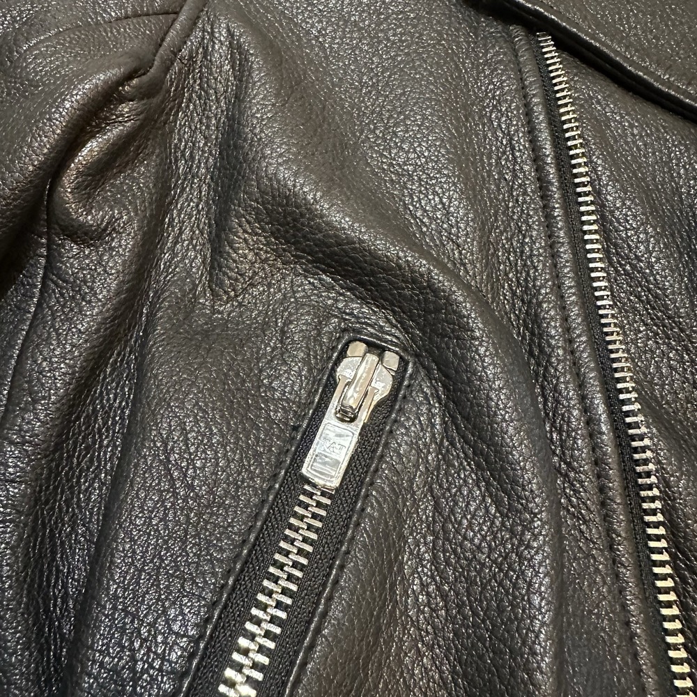 KATE SPADE Broome Street Goat Leather Moto Jacket Black Size Small $899 NWOT - Picture 6 of 10